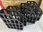 4 Black Plastic Magazine Book File Storage Organizer Holders
