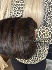Vtg Retail  185 Nos Black brown Fur Muff Hand Warmer Inside Zipper Compart  Nice