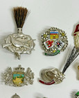 Large Lot Of 26 Vintage Enamel   Metal Pins From Around The World 
