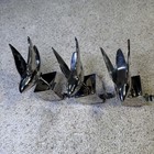 Crate   Barrel Silver Dove Stocking Holder Hanger Set Of 3