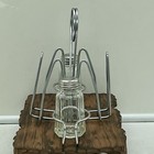 Metal Restaurant Table Organizer W Salt   Peppers Shakers   Menu Holder