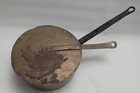 Antique Copper Pot With Matching Lid And Riveted Iron Handle
