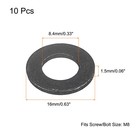 10 Pcs M8 Carbon Steel Flat Washer 8 4x16x1 5mm Grade 8 8 Alloy Steel Fasteners