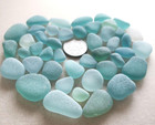 Genuine Surf Tumbled Sea Glass Blue Small