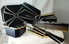 Art Deco 1930s Catalan Plastic 8 Piece Vanity Set Dresser Set Needs Restoration