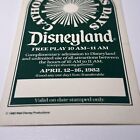 Collectible 1982 Vintage Disneyland Passport Ticket Stub Catholic School Days