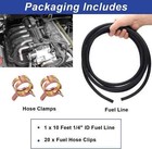 1 4 Inch Id Fuel Line Hose 10ft   20 Hose Clamps For Small Gas Engines-free Ship