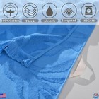 Premium 100  Cotton Jacquard Hand Towels 4-pack  19 x35   Ultra-absorbent Blue