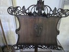 Vintage Hand Carved Wooden Music Stand  Elegant Menu Stand For Restaurant 2-pcs