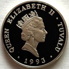 Tuvalu 20 Dollars 1993 Silver 925 Proof coronation Anniversary - Queen Elizabeth