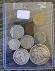 8 Vintage Us Coin Lot 90  Silver Half Quarter Dime Buffalo Liberty Pennies