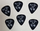 Weezer Lot Of 6 Guitar Picks Black With White Print Rivers Cuomo Brian Bell