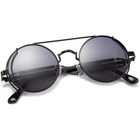 Round Steampunk Sunglasses Men Women Gothic Glasses Vintage Circle Metal Frame 