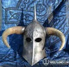 Viking Larp Medieval Steel Knight Dark Lord Fantasy Helmet With Horns Halloween