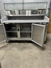 Pizza Prep Table Granite Marble Top 2 Door Italian Style Pizza Refrigerator 60   