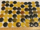 126pc Vtg Swirl Clear Catalin Bakelite Convex Circles Jewelry Crafting 1300g