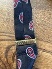 Vintage Silk Paisley Suspenders Brass Leather Y-back Usa Black Perry Ellis