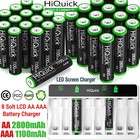 Hiquick Aaa Aa Rechargeable Batteries Ni-mh  Aaa Double A Battery  Charger Lot