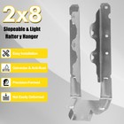 25 Pack Light Joist Rafter U Hanger For Slopeable  2      x8    Galvanized Surface