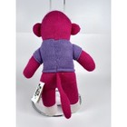 Dan Dee Sock Monkey Plush Pink W  Heart On Purple Shirt 9 5    Valentines