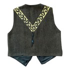 Vintage 60   s 70   s Turkish Embroidered Wool With Beads Yelek Vest Boho Folk Art M