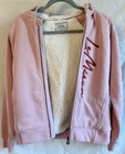 Lemieux Young Rider Sherpa Lined Hoodie     Pink     Embroidered Logo     Size 13-14