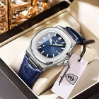 Poedagar Top Square Man Watch Date Waterproof Luminous Luxury Men Wristwatch Hig