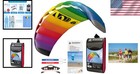 Stunt Kite  71  Rainbow Polyester Dual Line Foil Sport Kite  100 G