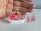 7 Pcs 1 12 Dollhouse Miniature Cologne Perfume Bottles With Tray Set