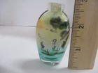 Asian Snuff Bottle With Hand Painted Herons   Cranes    No Lid