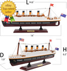Rms Titanic Model Wooden Cruise Ship Model 14  Fully Assembled Display Nautical