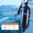Boat Fenders Inflatable Ribbed Boat Bumpers For Docking 8 5  X 26  Black