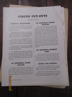 Vintage 1941 Paine Publishing Circus Paper Cut-outs - Unused  Wwii Era