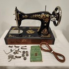 Excellent Antique 1901 Singer Sewing Machine 15-30 Pheasant Decals Tested 