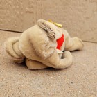 Steiff Baby Sleeping Elephant Red Felt Cape Mohair 6  Tagged 5537 17 