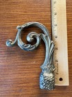 Vtg Ornate Architectural Fence Or Lamp Finial  cast Iron  5 x4  - Ds31