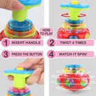 Gyro Magic Lattoo Toy     Musical Light-up Spinning Top For Kids Age 3 