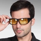 Night Driving Glasses Hd Anti Glare Vision Polarized Yellow Lens Tinted Unisexs