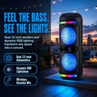 High   power Dual 12  Bluetooth Speaker  Rich Bass Sound  Outdoor Karaoke System