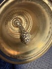 Unique Antique vintage Ornate Detailed Brass Bell 7 Inches Tall Rare Find