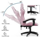 Pink Computer Gaming Chair Leather High-back Recliner Office Desk Swivel Seat