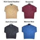 Lands  End Men s Bedford Rib Quarter Zip Long Sleeve Soft Cozy Pullover