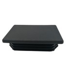 4 Pack 2 X 3 Inch Rectangle Plastic Plug Insert  50mm  75mm Black End Cap For Met