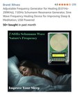 Rihveo Adjustable Schumann Resonance Generator 7 83hz For Better Sleep  n 
