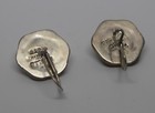 Vintage Taxco Mexican 925 Sterling Silver Mixed Metal Modernist Ball Earrings