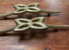 Pair Vintage Mid Century Modern Brass Bow Ties Drawer Pulls P352 Atomic 6 5 