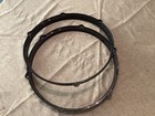 12    X 6 Lug Pearl Mastercast Drum Hoops - Black