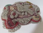 Sale  Old Authentic Native American Indian Beaded Pillow 9  X 8   Iroquois    c 
