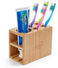 Natural Toothbrush And Toothpaste Holder Stand For Bathroom Vanity Storage  5   