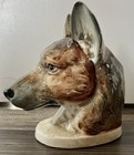 Vntg Nancy Pew German Shepherd Belgian Malinois Planter Dog Lover Flower Pot